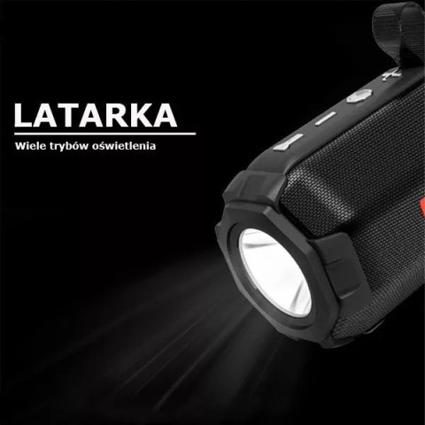 Denmen Denmen Głośnik Bluetooth 3W BT 5.0 Czarny z Latarką LED Denmen Denmen Głośnik Bluetooth 3W BT 5.0 Czarny z Latarką LED