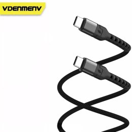 Denmen Kabel Denmen USB-C do USB-C 100W 1m Szybkie Ładowanie Czarny