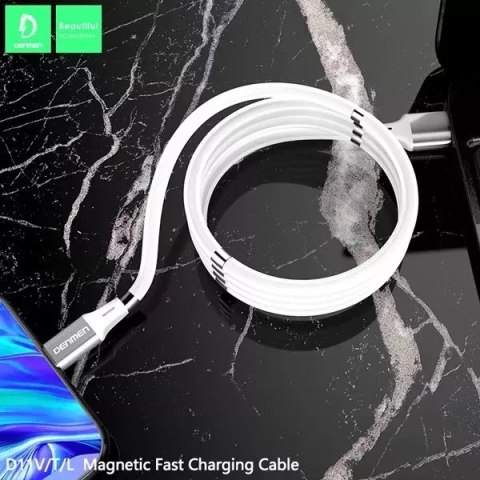 Denmen Kabel USB Typ-C Denmen D11T 2.4A Czarny 1m Magnetyczny Denmen Kabel USB Typ-C Denmen D11T 2.4A Czarny 1m Magnetyczny
