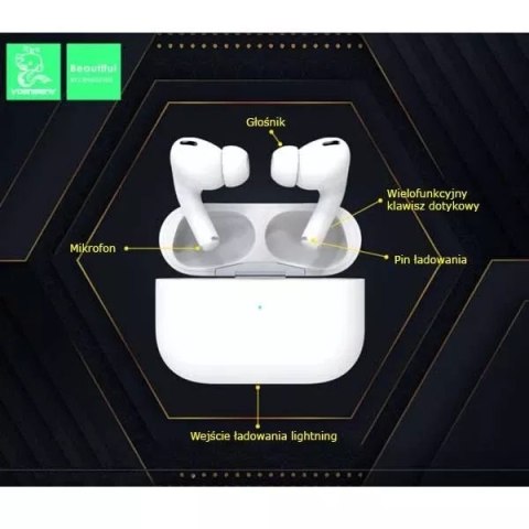Denmen Słuchawki Bluetooth DENMEN DL12 TWS Białe Earbuds Bezprzewodowe Denmen Słuchawki Bluetooth DENMEN DL12 TWS Białe Earbuds Bezprzewodowe