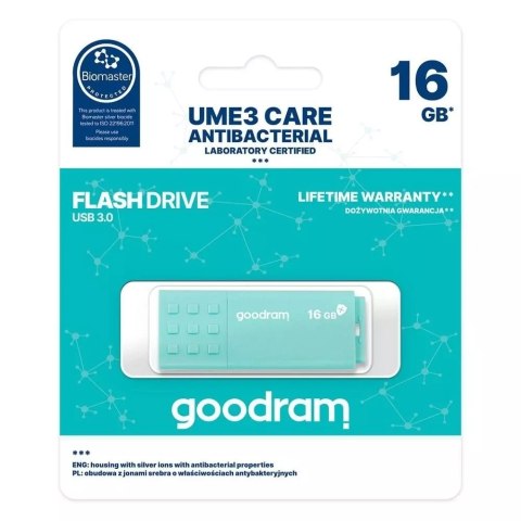 Goodram GOODRAM Pendrive UME3 16GB USB 3.2 Antybakteryjny Biomaster Goodram GOODRAM Pendrive UME3 16GB USB 3.2 Antybakteryjny Biomaster