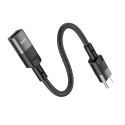 Hoco HOCO Adapter OTG Typ C (Męski) Do Lightning (Żeński) 3A U107 0,1 M Czarny