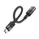 Hoco HOCO Adapter OTG Typ C (Męski) Do Lightning (Żeński) 3A U107 0,1 M Czarny