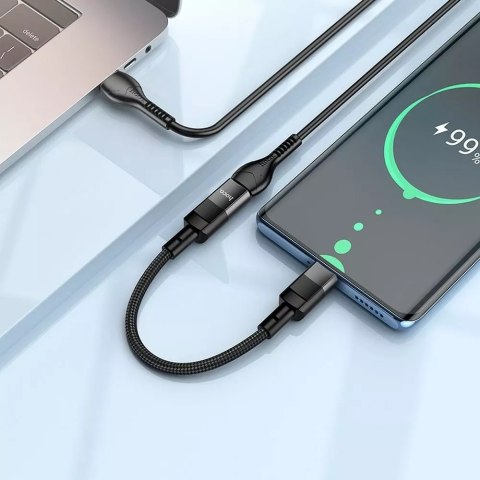 Hoco HOCO Adapter OTG Typ C (Męski) Do Lightning (Żeński) 3A U107 0,1 M Czarny Hoco HOCO Adapter OTG Typ C (Męski) Do Lightning (Żeński) 3A U107 0,1 M Czarny