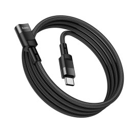 Hoco HOCO Adapter OTG Typ C (Męski) Do Typ C (Żeński) 3A U107 1,2 M Czarna