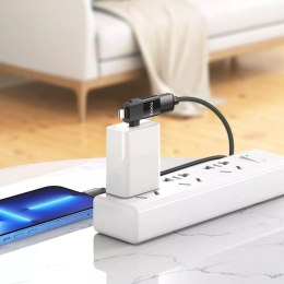 Hoco HOCO Adapter OTG Typ C (Męski) / Lightning (Męski) Do USB A (Żeński) 2w1 UA17 Czarny
