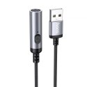 Hoco HOCO Adapter Zapalniczki Na Złącze USB A UA30 0,3 M Czarny