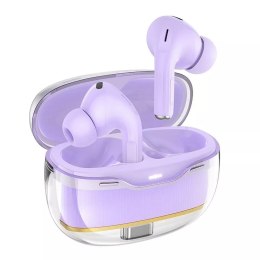 Hoco HOCO EW54 Słuchawki Bezprzewodowe Bluetooth TWS - Fioletowe z Etui Ładującym