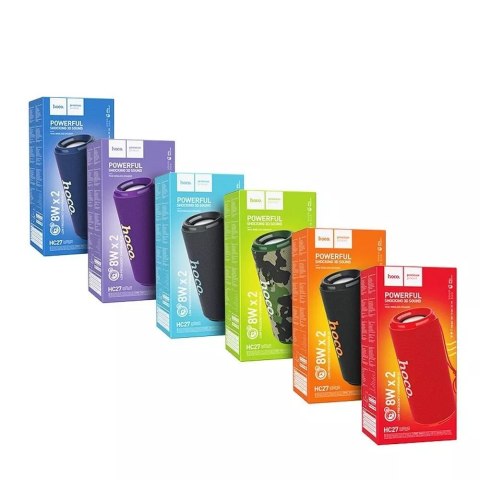 Hoco HOCO Głośnik Bluetooth HC27 Granatowy Przenośny 2×8W 1500 mAh Pasek Hoco HOCO Głośnik Bluetooth HC27 Granatowy Przenośny 2×8W 1500 mAh Pasek