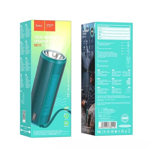 Hoco HOCO Głośnik Bluetooth Z Latarką HC11 Bora Sport Zielony Hoco HOCO Głośnik Bluetooth Z Latarką HC11 Bora Sport Zielony