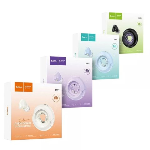 Hoco Hoco EW71 Bezprzewodowe Słuchawki Bluetooth TWS - Czarne z LED Hoco Hoco EW71 Bezprzewodowe Słuchawki Bluetooth TWS - Czarne z LED