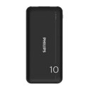 Philips Philips Power Bank 10000mAh Czarny USB 2.1A LED Li-Polymer