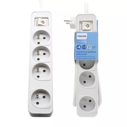 Philips Przedłużacz Philips CHP2144WB/60 4 Gniazda 3m Zabezpieczenie Biały