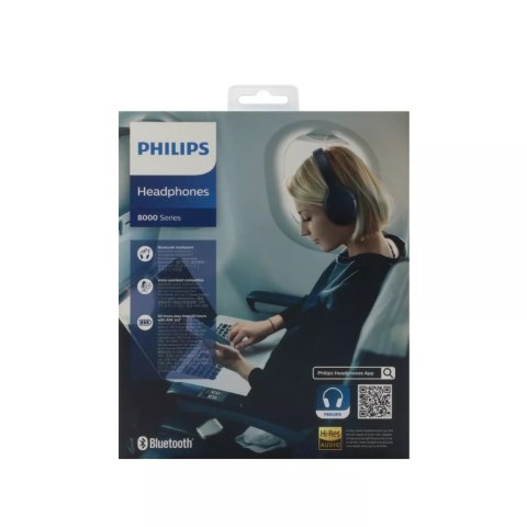 Philips Słuchawki nauszne Bluetooth Philips TAH8506BK/00 ANC 45h czarne Philips Słuchawki nauszne Bluetooth Philips TAH8506BK/00 ANC 45h czarne