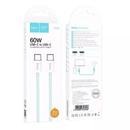 Apple HOCO Kabel Typ C do Typ C X104 2 m Niebieski PD 60W QC 3.0 Szybkie Ładowanie