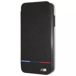 BMW Etui ochronne na telefon BMW BMTRBKI65PUCARTCBK do Apple iPhone Xs Max book czarny/black Carbon Tricolor Stripe