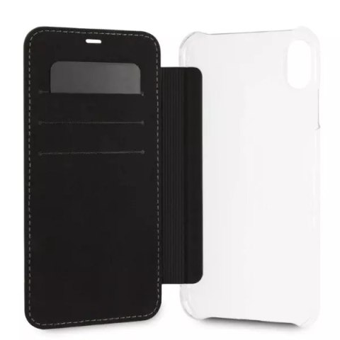BMW Etui ochronne na telefon BMW BMTRBKI65PUCARTCBK do Apple iPhone Xs Max book czarny/black Carbon Tricolor Stripe BMW Etui ochronne na telefon BMW BMTRBKI65PUCARTCBK do Apple iPhone Xs Max book czarny/black Carbon Tricolor Stripe