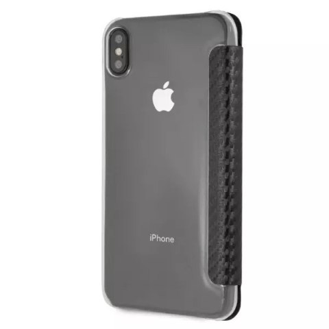 BMW Etui ochronne na telefon BMW BMTRBKI65PUCARTCBK do Apple iPhone Xs Max book czarny/black Carbon Tricolor Stripe BMW Etui ochronne na telefon BMW BMTRBKI65PUCARTCBK do Apple iPhone Xs Max book czarny/black Carbon Tricolor Stripe