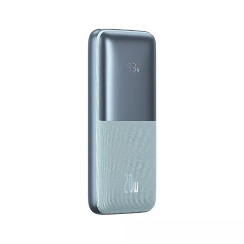 Baseus BASEUS Power Bank 10000 mAh + Kabel USB-A do Typ-C PD QC3.0 3A 20W PPBD040103 Niebieski Baseus BASEUS Power Bank 10000 mAh + Kabel USB-A do Typ-C PD QC3.0 3A 20W PPBD040103 Niebieski