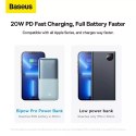 Baseus BASEUS Power Bank 10000 mAh + Kabel USB-A do Typ-C PD QC3.0 3A 20W PPBD040103 Niebieski