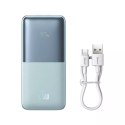 Baseus BASEUS Power Bank 10000 mAh + Kabel USB-A do Typ-C PD QC3.0 3A 20W PPBD040103 Niebieski