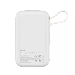 Baseus Powerbank Baseus Qpow Pro z kablem USB-C, USB-C, USB, 10000mAh, 22.5W (biały)