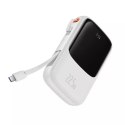 Baseus Powerbank Baseus Qpow Pro z kablem USB-C, USB-C, USB, 10000mAh, 22.5W (biały)