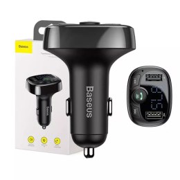 Baseus Transmiter FM Baseus T-typed S-09A Bluetooth 2xUSB microSD (czarny)