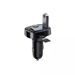 Baseus Transmiter FM Baseus T-typed S-09A Bluetooth 2xUSB microSD (czarny)