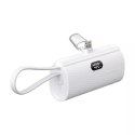 Forcell FORCELL F-ENERGY Power Plug F5K3 Powerbank z Wbudowanym Złączem Lightning PD 20W 5000 mAh Biały