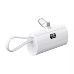 Forcell FORCELL F-ENERGY Power Plug F5K3 Powerbank z Wbudowanym Złączem Lightning PD 20W 5000 mAh Biały