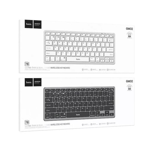 Hoco EOL HOCO Klawiatura Bezprzewodowa QWERTY GM32 Czarna Hoco EOL HOCO Klawiatura Bezprzewodowa QWERTY GM32 Czarna