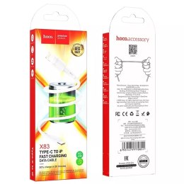 Hoco HOCO Kabel Typ C do Lightning X83 1 m Biały PD 20W Oplot PVC Szybkie Ładowanie