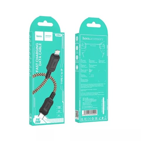 Hoco HOCO Kabel Typ C do Lightning X94 1 m Złoty PD 20W Szybkie Ładowanie PVC Hoco HOCO Kabel Typ C do Lightning X94 1 m Złoty PD 20W Szybkie Ładowanie PVC