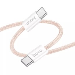 Hoco HOCO Kabel Typ C do Typ C X104 1 m Różowy PD 60W QC 3.0 Szybkie Ładowanie