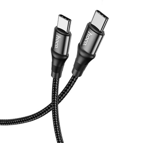 Hoco HOCO Kabel Typ C do Typ C X50 1 m Czarny PD 100W 5A Nylonowy Oplot Hoco HOCO Kabel Typ C do Typ C X50 1 m Czarny PD 100W 5A Nylonowy Oplot