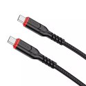 Hoco HOCO Kabel Typ C do Typ C X59 3 m Czarny PD 60W 3A Nylonowy Oplot