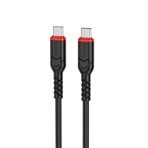 Hoco HOCO Kabel Typ C do Typ C X59 3 m Czarny PD 60W 3A Nylonowy Oplot Hoco HOCO Kabel Typ C do Typ C X59 3 m Czarny PD 60W 3A Nylonowy Oplot