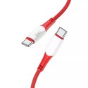Hoco HOCO Kabel Typ C do Typ C X70 1 m Czerwony PD 60W Szybkie Ładowanie