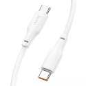 Hoco HOCO Kabel Typ C do Typ C X93 1 m Biały PD 100W 3A Szybkie Ładowanie