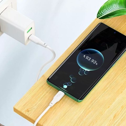 Hoco HOCO Kabel Typ C do Typ C X93 1 m Biały PD 100W 3A Szybkie Ładowanie Hoco HOCO Kabel Typ C do Typ C X93 1 m Biały PD 100W 3A Szybkie Ładowanie