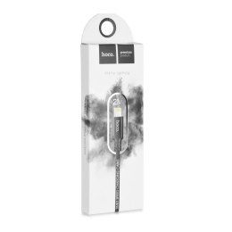 Hoco HOCO Kabel USB-A do Lightning X14 2 m Czarny Tekstylny Splot