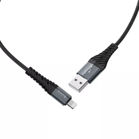 Hoco HOCO Kabel USB-A do Lightning X38 1 m Czarny 2,4A Wytrzymały TPE Hoco HOCO Kabel USB-A do Lightning X38 1 m Czarny 2,4A Wytrzymały TPE