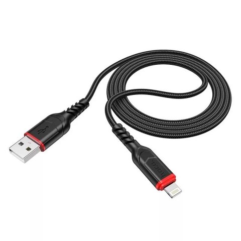 Hoco HOCO Kabel USB-A do Lightning X59 3 m Czarny Wytrzymały Nylonowy Oplot 2,4A Hoco HOCO Kabel USB-A do Lightning X59 3 m Czarny Wytrzymały Nylonowy Oplot 2,4A