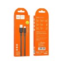 Hoco HOCO Kabel USB-A do Typ C X69 1 m Czarno-Biały 3A Nylonowy Oplot