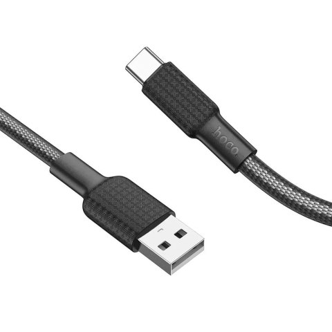 Hoco HOCO Kabel USB-A do Typ C X69 1 m Czarno-Biały 3A Nylonowy Oplot Hoco HOCO Kabel USB-A do Typ C X69 1 m Czarno-Biały 3A Nylonowy Oplot