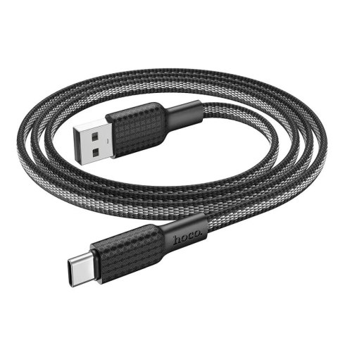 Hoco HOCO Kabel USB-A do Typ C X69 1 m Czarno-Biały 3A Nylonowy Oplot Hoco HOCO Kabel USB-A do Typ C X69 1 m Czarno-Biały 3A Nylonowy Oplot