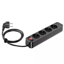 Hoco HOCO Listwa Zasilająca 4 Gniazda + 2x USB-A + Typ C PD QC3.0 20W NS1 1,8 m