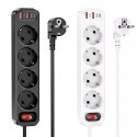 Hoco HOCO Listwa Zasilająca 4 Gniazda + 2x USB-A + Typ C PD QC3.0 20W NS1 1,8 m