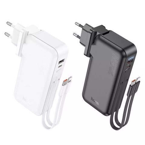 Hoco HOCO Powerbank 10000mAh J126 Czarny z Gniazdem EU/US i Kab. Typ C+Lightning Hoco HOCO Powerbank 10000mAh J126 Czarny z Gniazdem EU/US i Kab. Typ C+Lightning